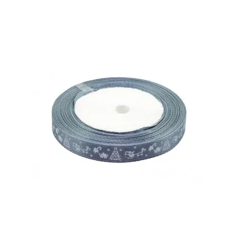 Wstążka satynowa Brewis Srebrna, 12mm x 22m